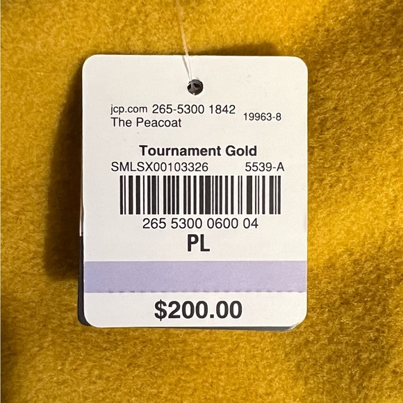 NWT St. John's Bay Cashmere Blend Pea Coat - Picture 6 of 9